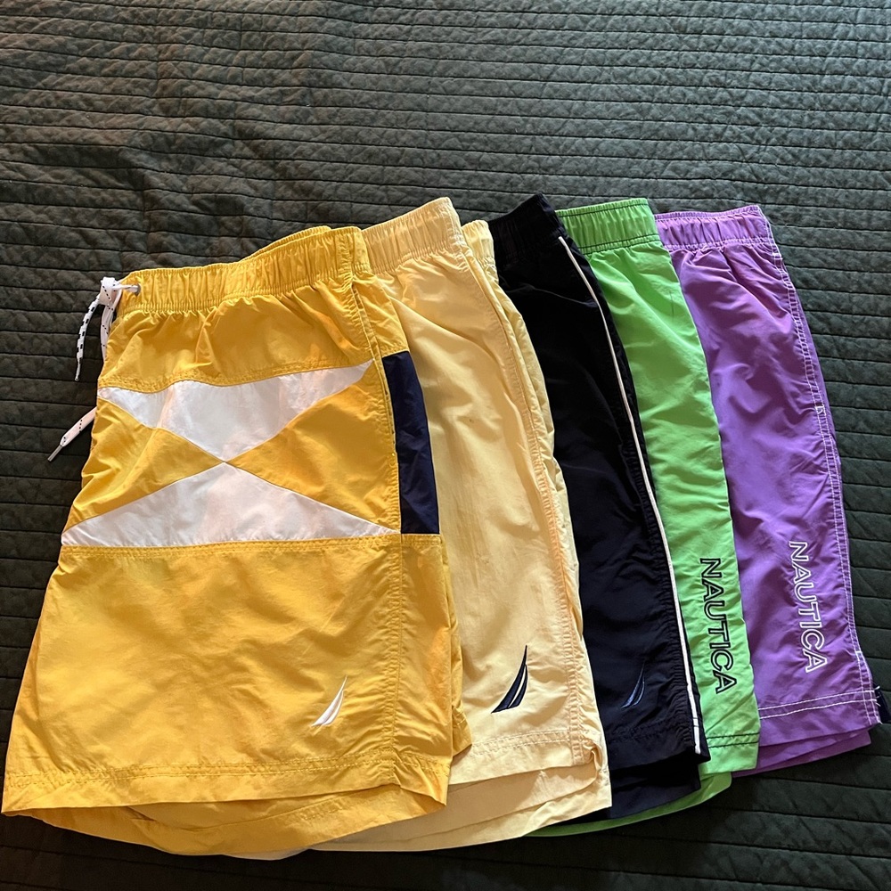 Size XL slightly used Nautica Swim Trunks 10$ Each